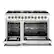 Alt View 1. Forno Appliances - Galiano 6.58 Cu. Ft. Freestanding Dual Fuel Range with Convection Oven and Griddle - White Door.
