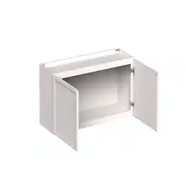 Boyel Living - 36-in W x 15-in H x 12-in D Slim Shaker RTA Kitchen Wall Cabinet with Soft-Close - Snow White