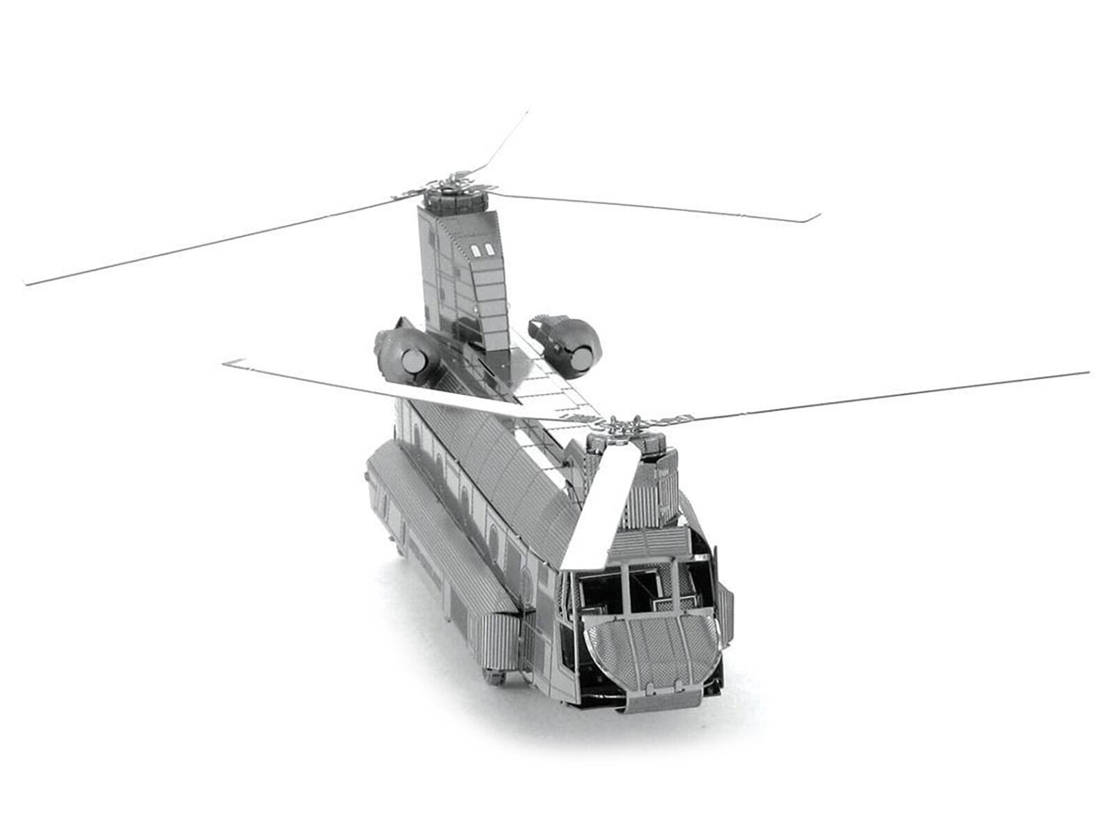 Left. Metal Earth - Model Kit Boeing CH-47 Chinook Transport Helicopter (Moderate Difficulty) Steel Model by Metal Earth - Silver.