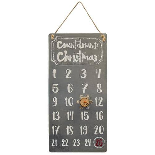 BreeBe - Christmas Countdown Calendar With Magnet - Gray