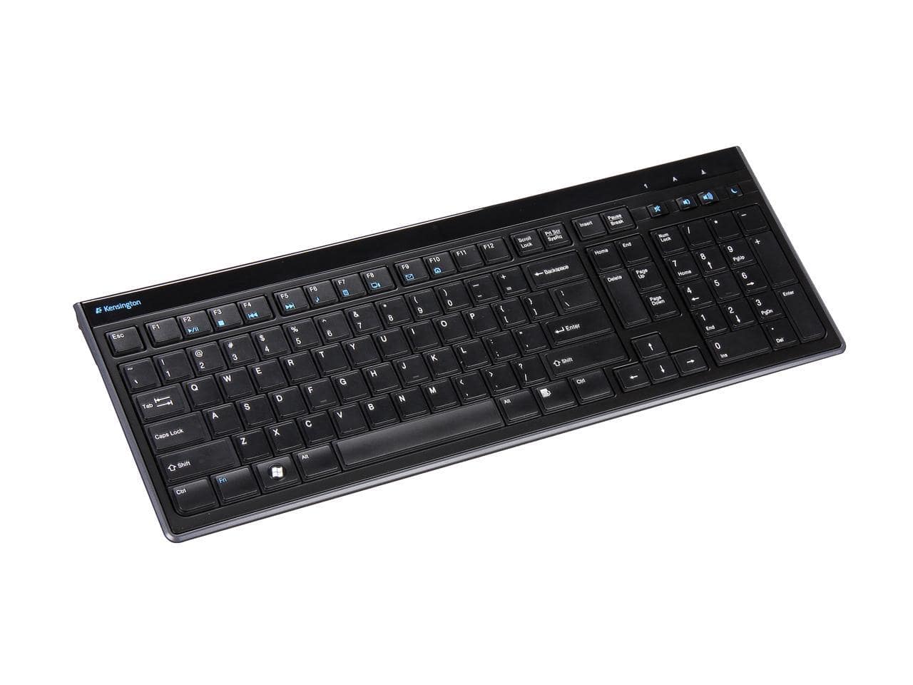 Kensington - K72357US Slim Type USB Keyboard Compatible with PC or Mac - Black