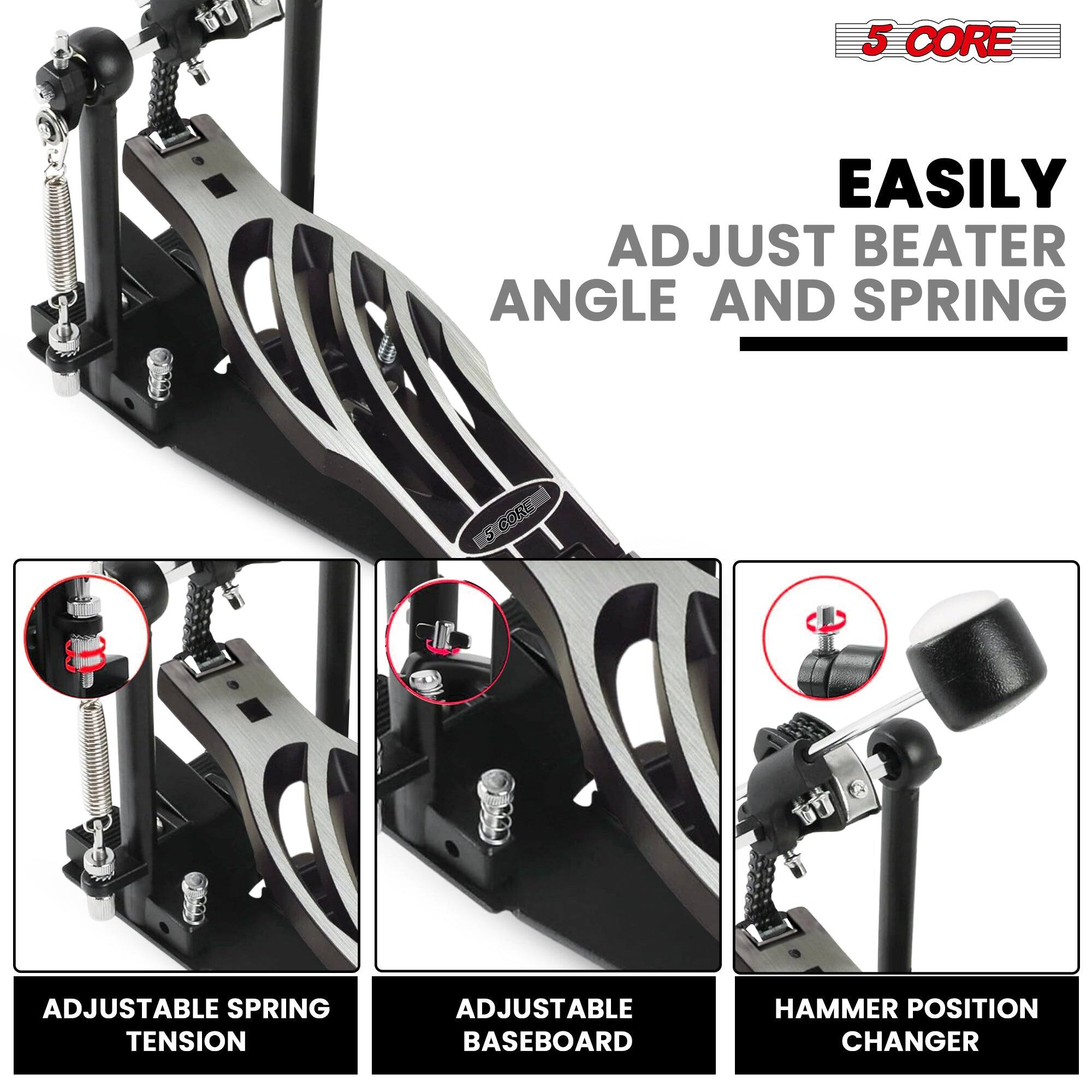 5 CORE EASILY ADJUST BEATER ANGLE AND SPRING CORE 5 ADJUSTABLE SPRING TENSION ADJUSTABLE BASEBOARD HAMMER POSITION CHANGER