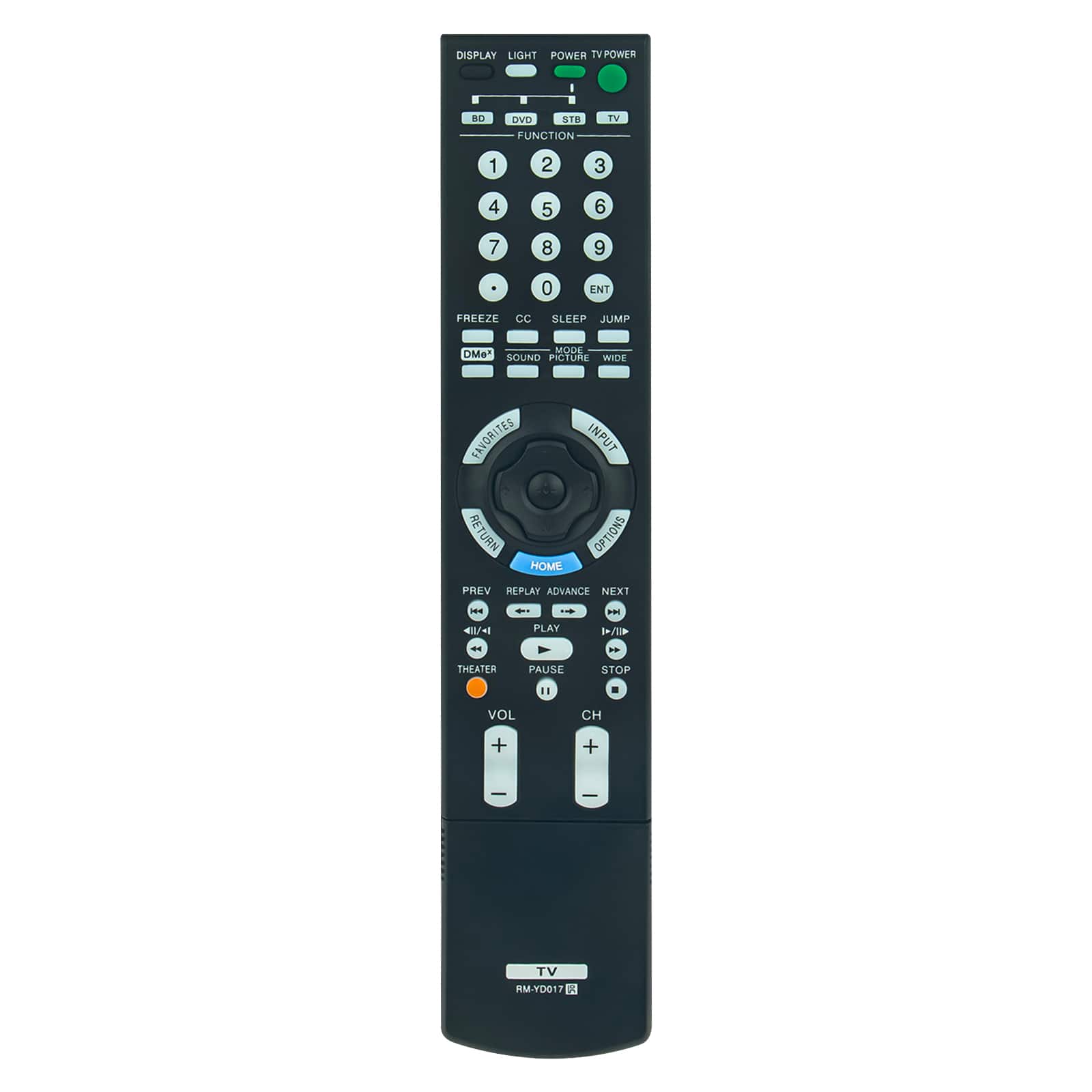 ZdalaMit - New RM-YD017 Replaced Remote Control fit for Sony LCD TV 148030111 - Black