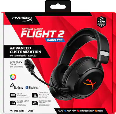 HyperX Cloud Flight Wireless Gaming Headset for PC, PS5, PS4