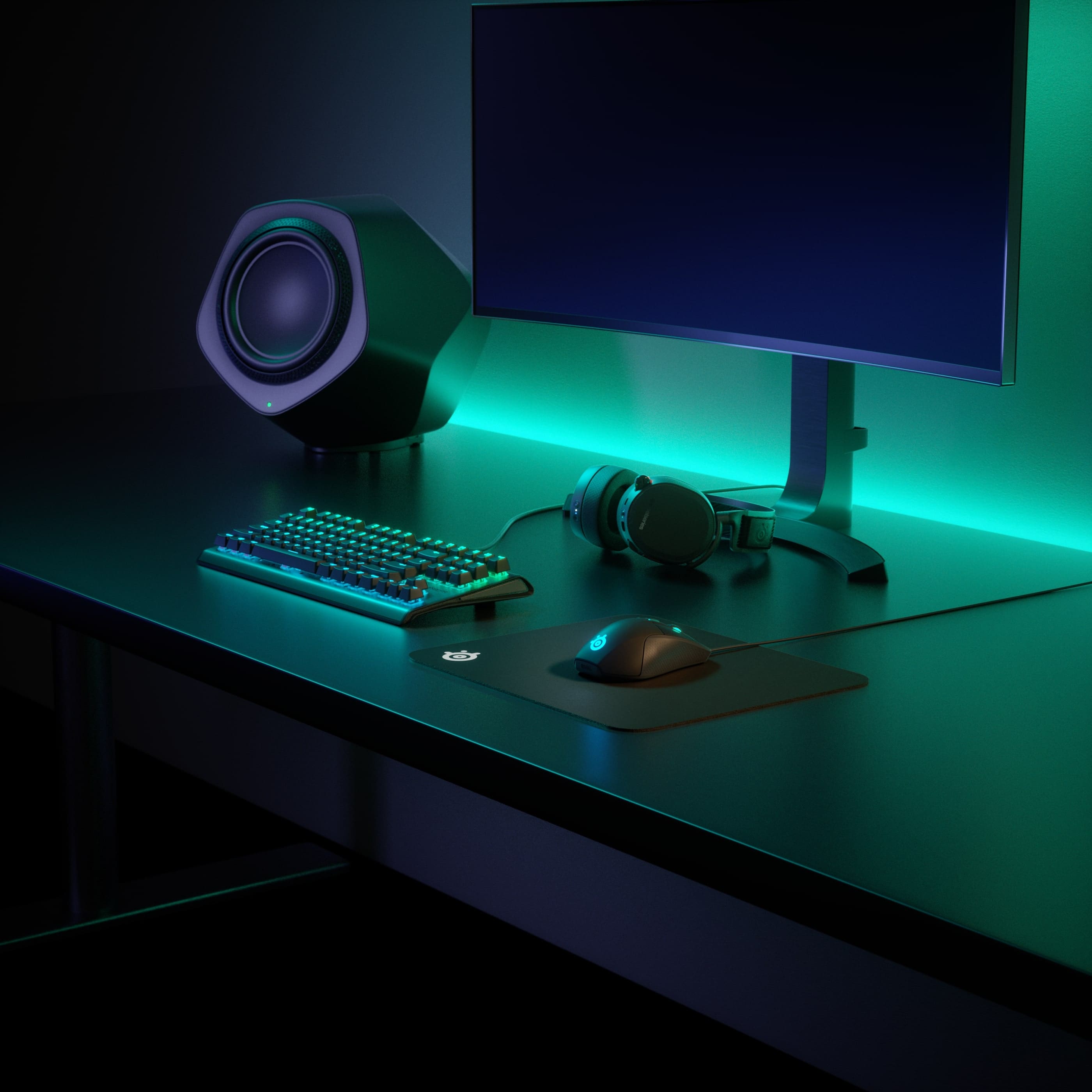 Alt View 12. SteelSeries - QcK Cloth Gaming Mouse Pad (Medium) - Black.