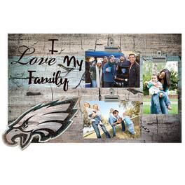 Fan Creations - Philadelphia Eagles 11" x 19" I Love My Family Clip Photo Frame - Multicolor