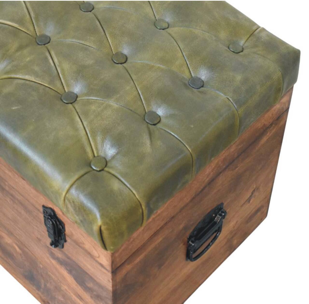 Alt View 1. Artisan Furniture - Artisan Furniture Solid Wood Roasted Almond Storage Trunk Bench, Brown - Brown.