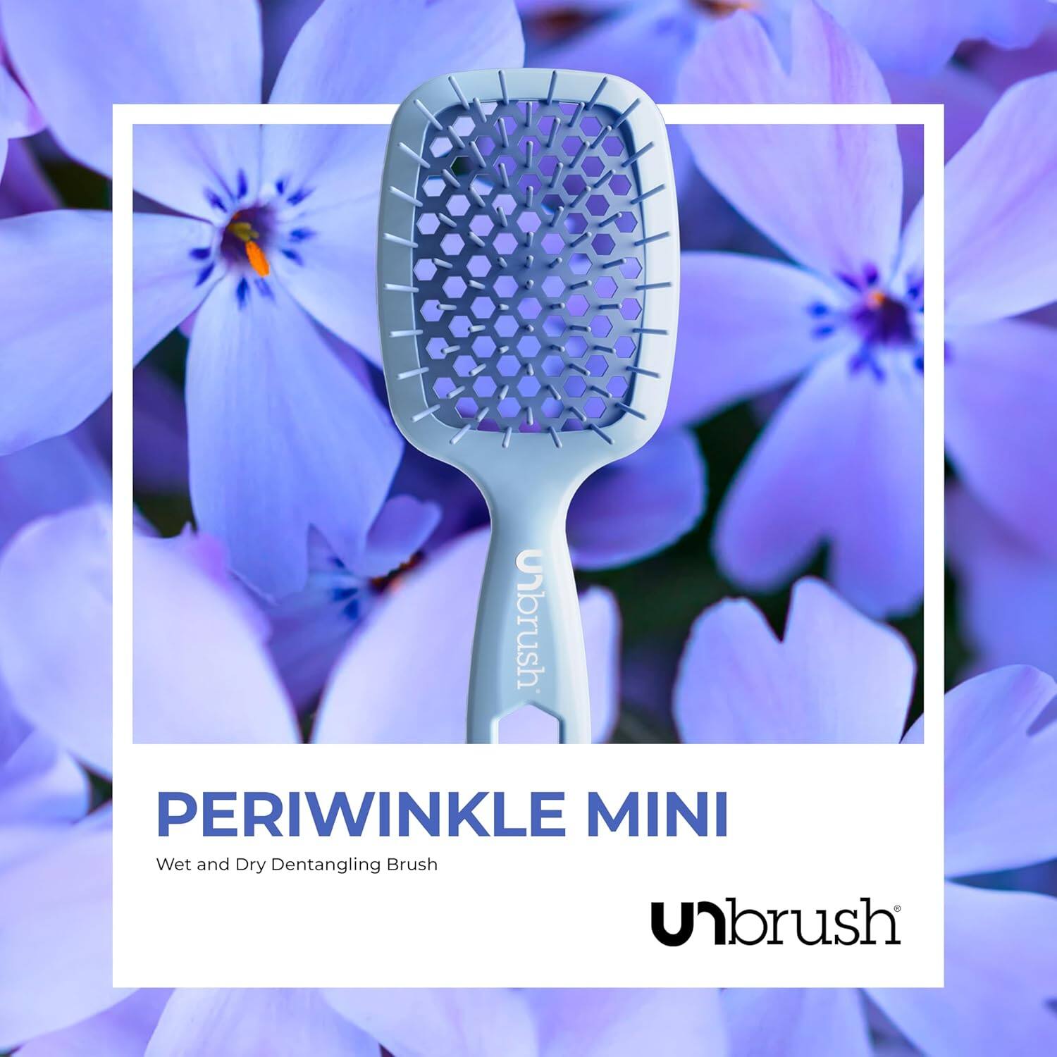 Uhbrush PERIWINKLE MINI Wet and Dry Dentangling Brush