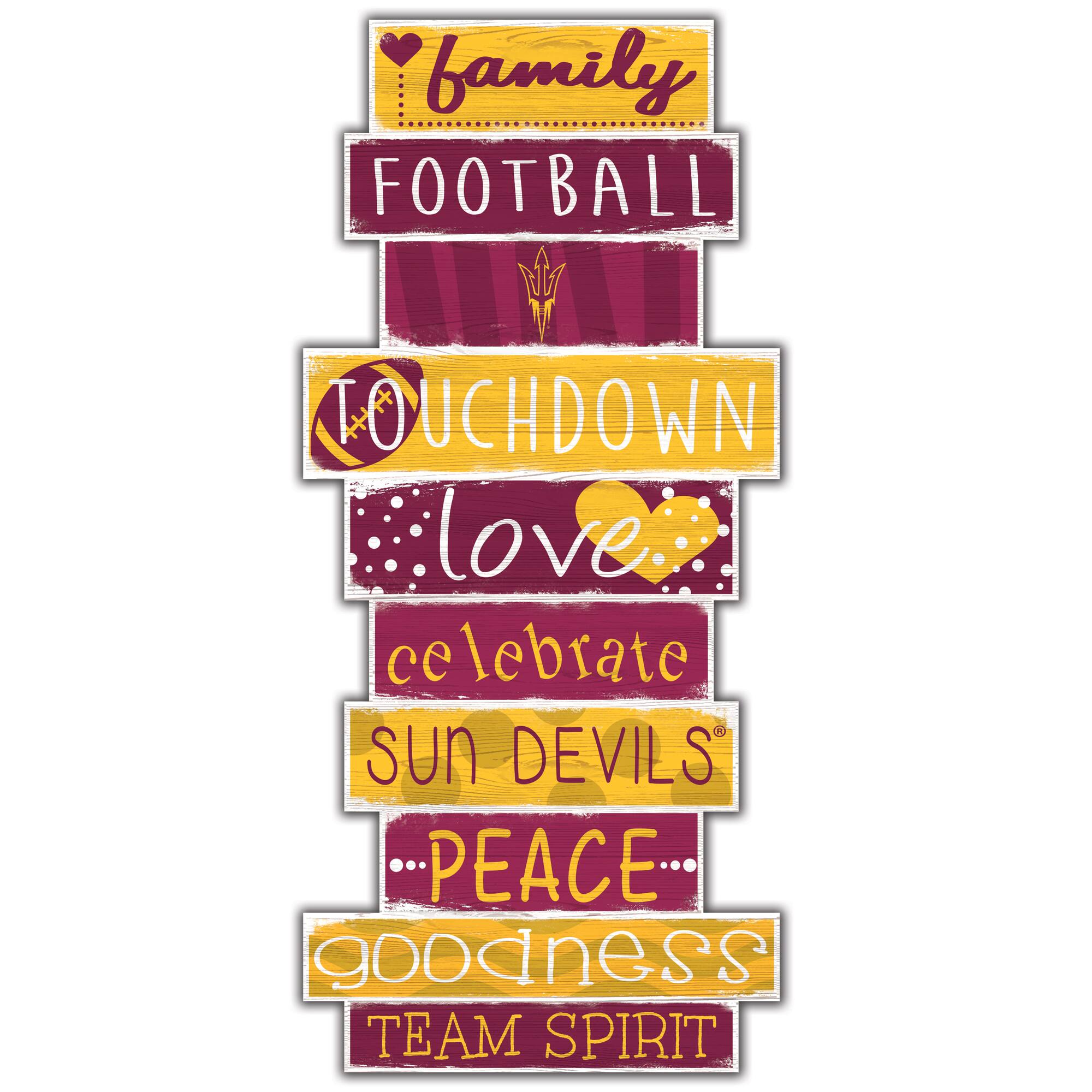 Arizona State Sun Devils 5'' x 24'' Celebrations Stack Sign