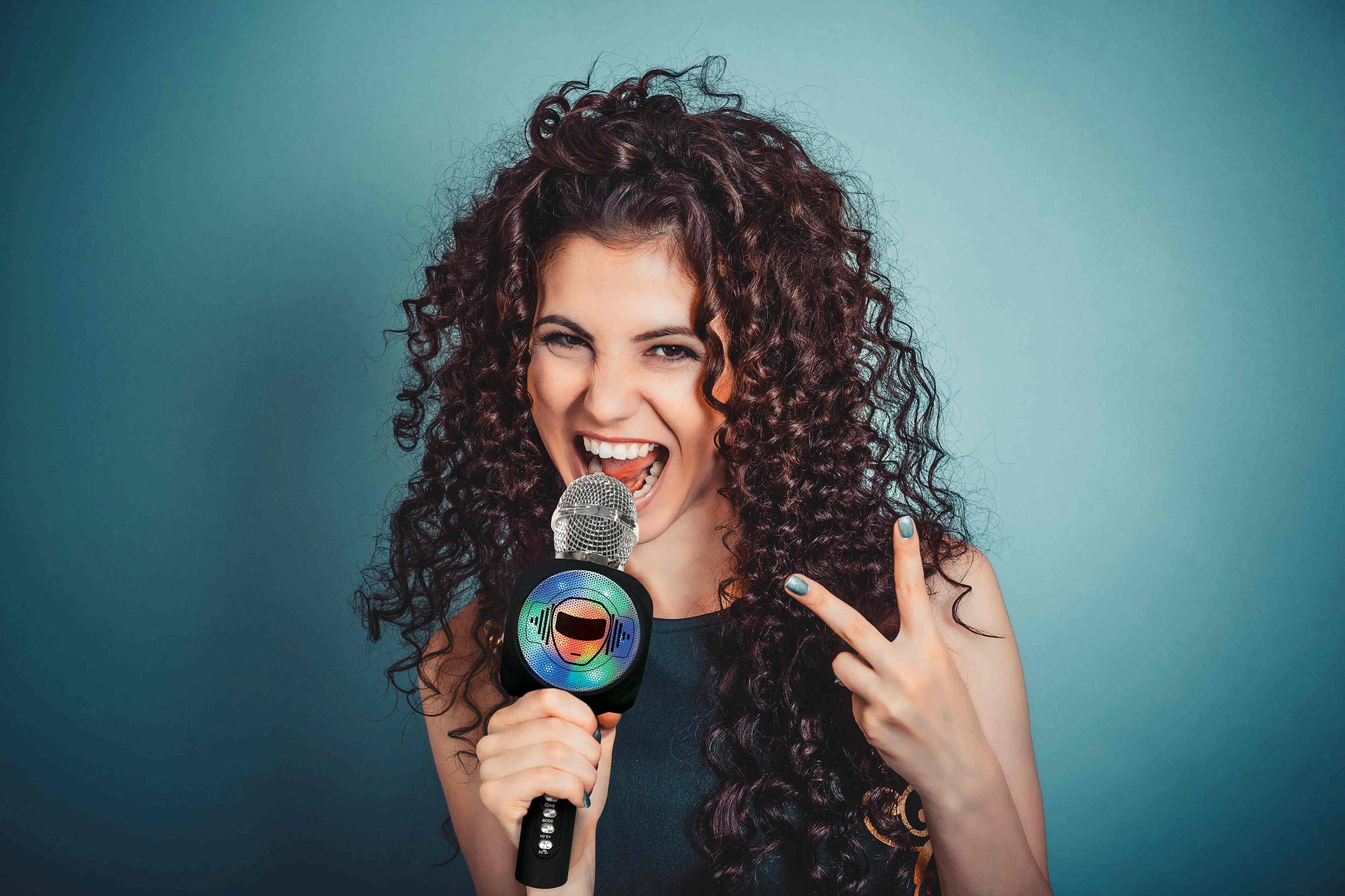 Alt View 9. Lexibook - IParty Bluetooth Karaoke Mic with Speaker, Lights & Voice Changer.