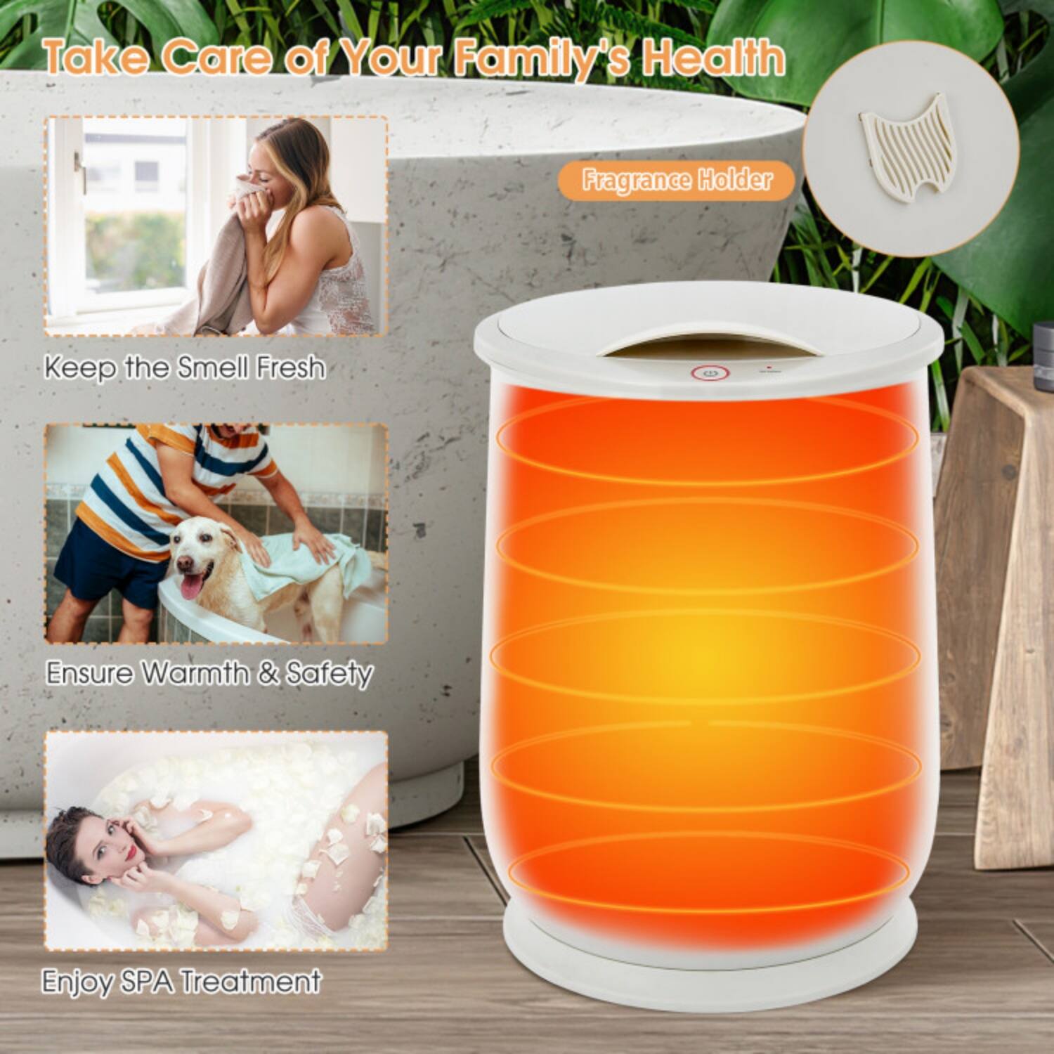 Take Care of Your Family's Health

Fragrance Holder

- Keep the Smell Fresh
- Ensure Warmth & Safety
- Enjoy SPA Treatment
