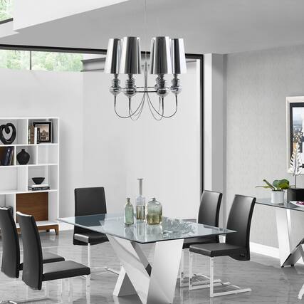 Front. Modway - Tapestry Stainless Steel Chandelier by Modway - Silver.