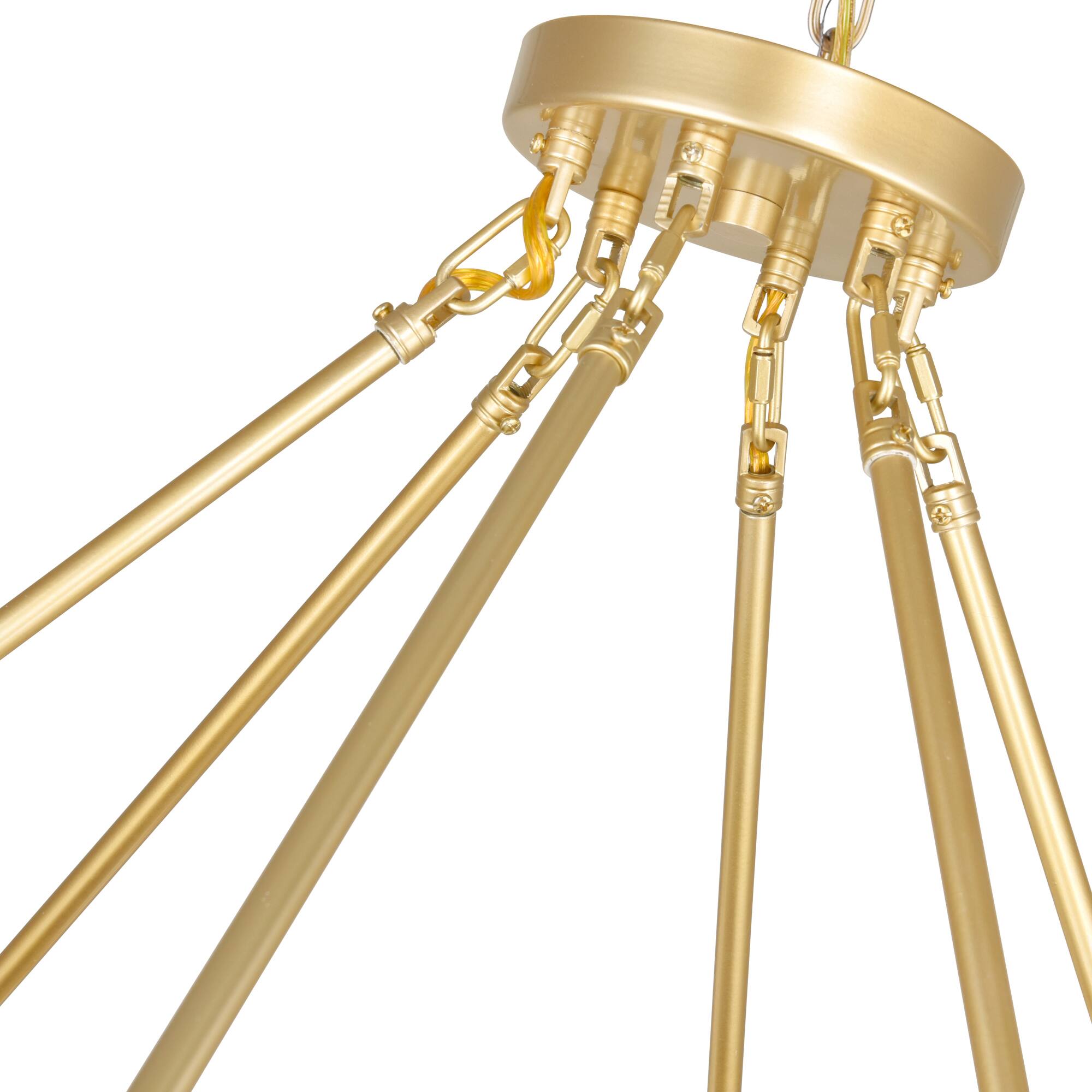 Alt View 1. CWI Lighting - Arya 70 Light Chandelier With Satin Gold Finish - Satin Gold.