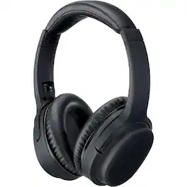 iLive Electronics - IAHN40B Active Noise Cancelling Bluetooth Headphones, Adjustable Headband, 3.5mm Cable, Black