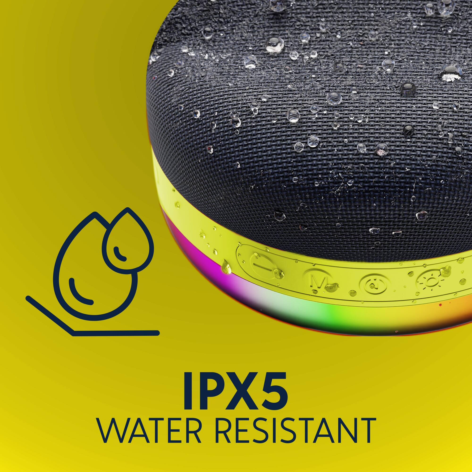 IPX5 WATER RESISTANT