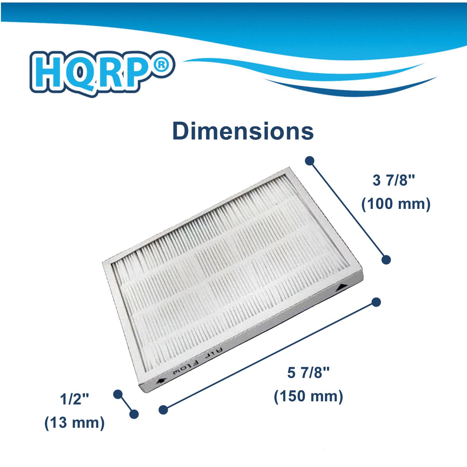 HQRP Dimensions  
3 7/8" (100 mm)  
1/2" (13 mm)  
Air Flow  
5 7/8" (150 mm)