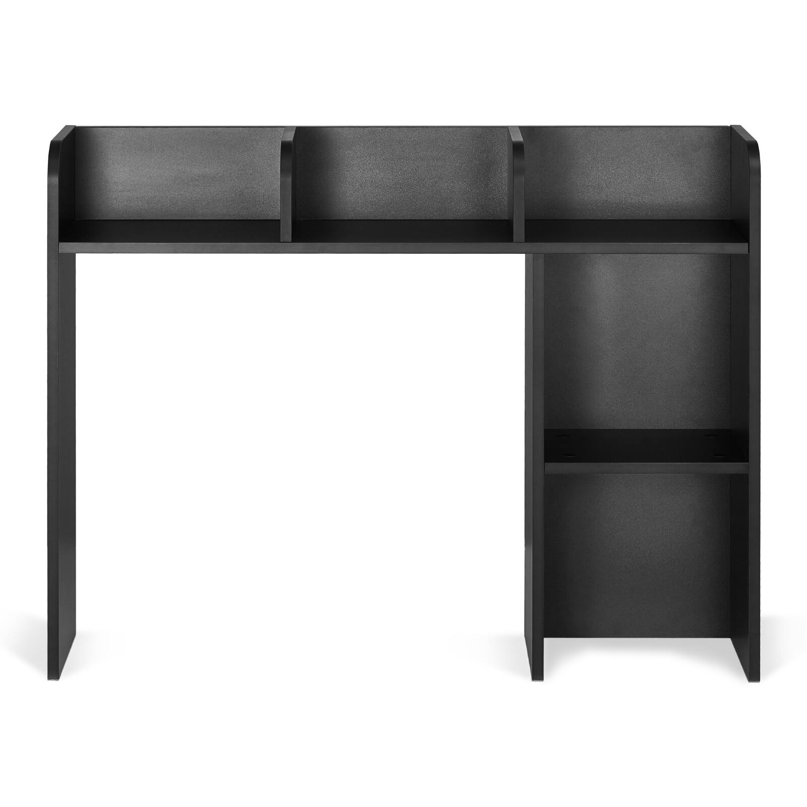 Alt View 5. VEVOR - Desktop Bookshelf, 2-Tier Desktop Storage Organizer, 37.2" x 9.5" x 28.9" Office Storage Rack Wood Display Shelf - Black.