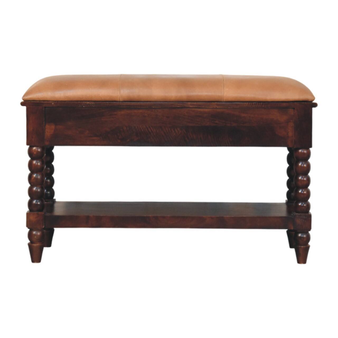 Alt View 5. Artisan Furniture - Artisan Furniture Solid Wood Barclay Storage Bench, Brown, 2 Drawers - Brown.