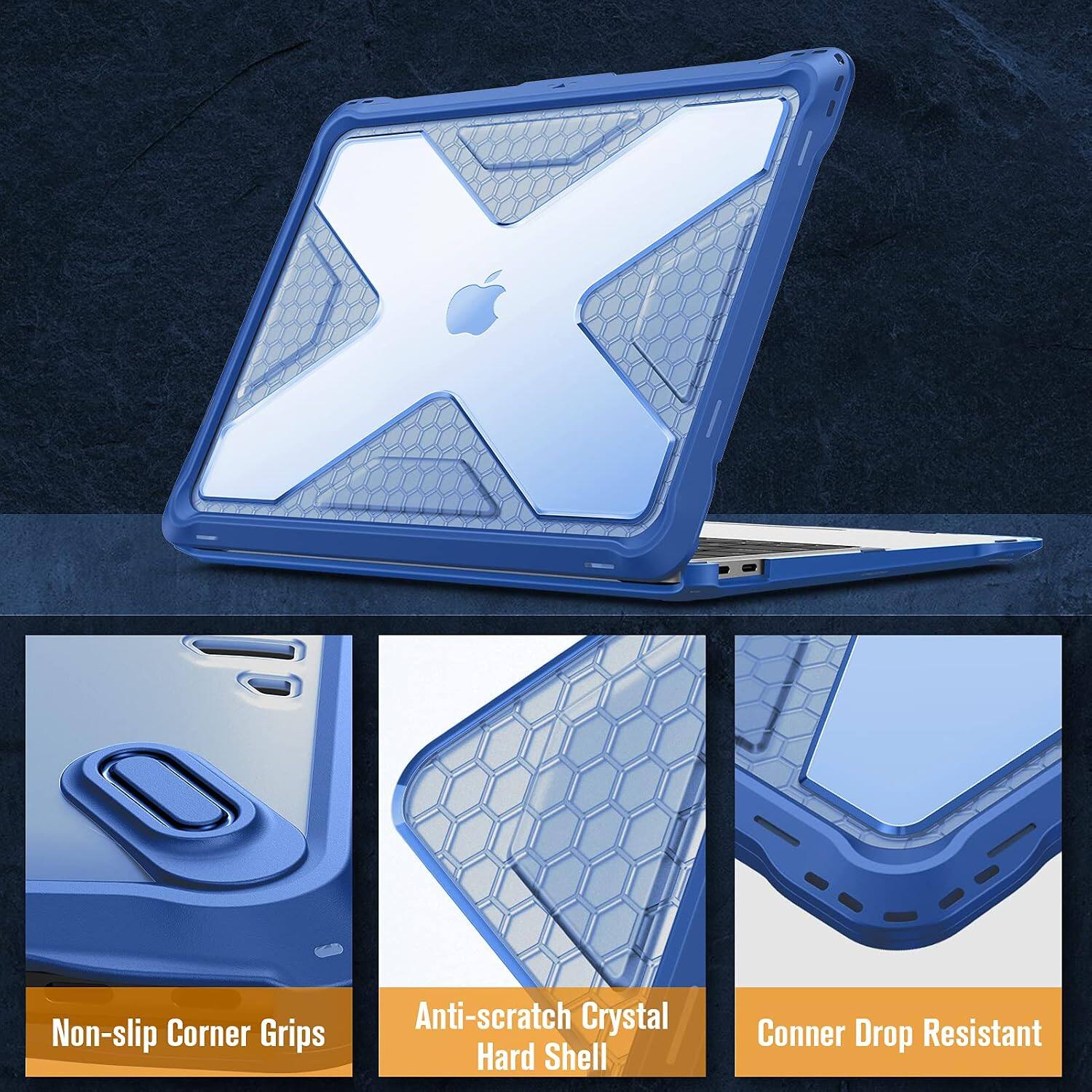 Non-slip Corner Grips  
Anti-scratch Crystal Hard Shell  
Corner Drop Resistant