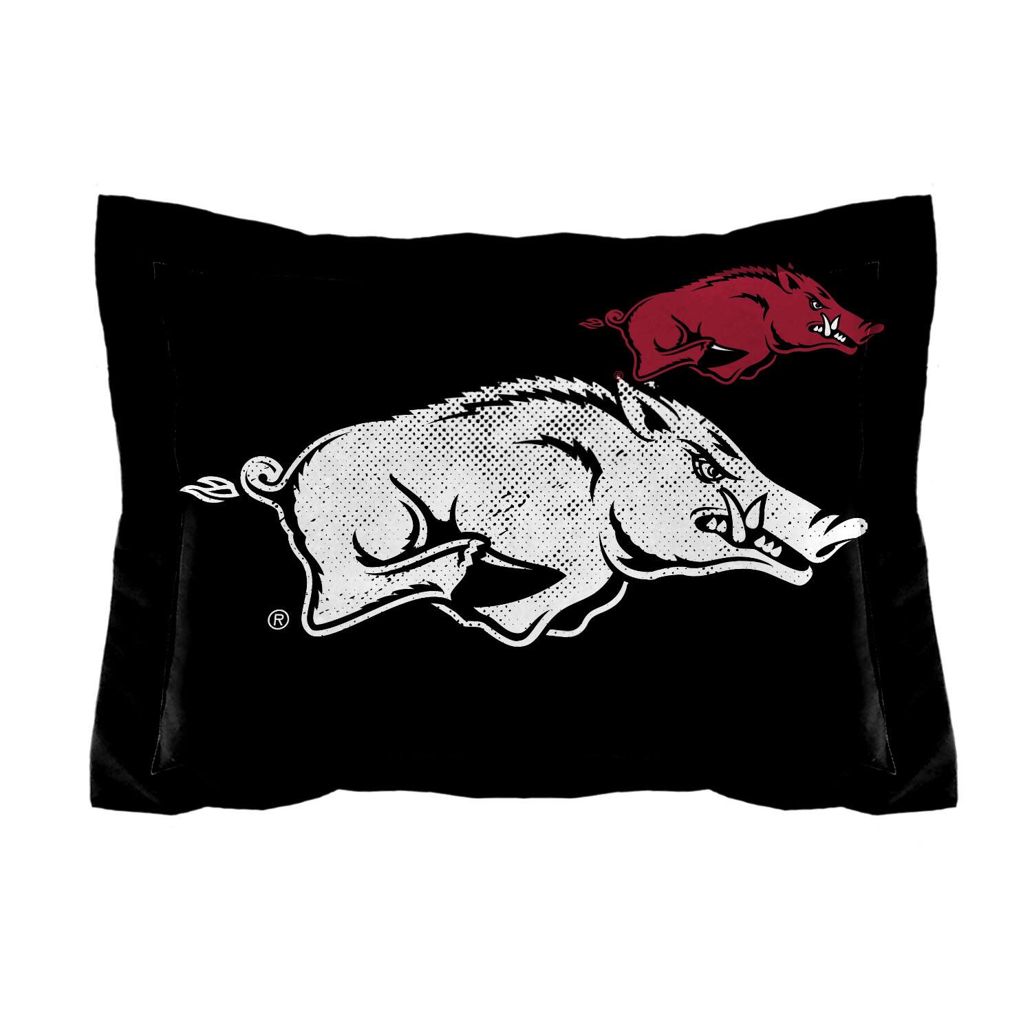 Left. Sweet Home Collection - NCAA Arkansas Razorbacks Comforter & Sham Set- Twin/Twin XL - Multicolored.