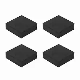 Unique Bargains - Single Sided Speaker Isolation Pads 60x60x20mm Square EVA Acoustic Foam Anti-Vibration Feet for Speaker Subwoofer, 4pcs - Black