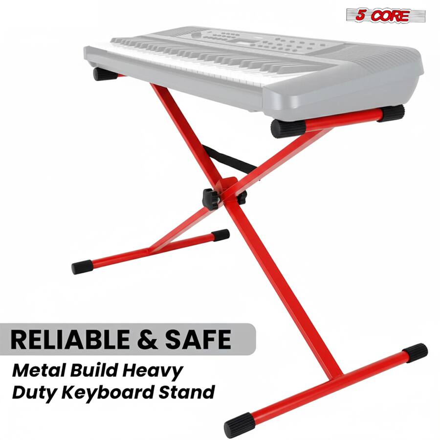 Negative Keyboard Stand 5 CORE Keyboard Stand X Shape Adjustable Foldable Portable Key Board ...