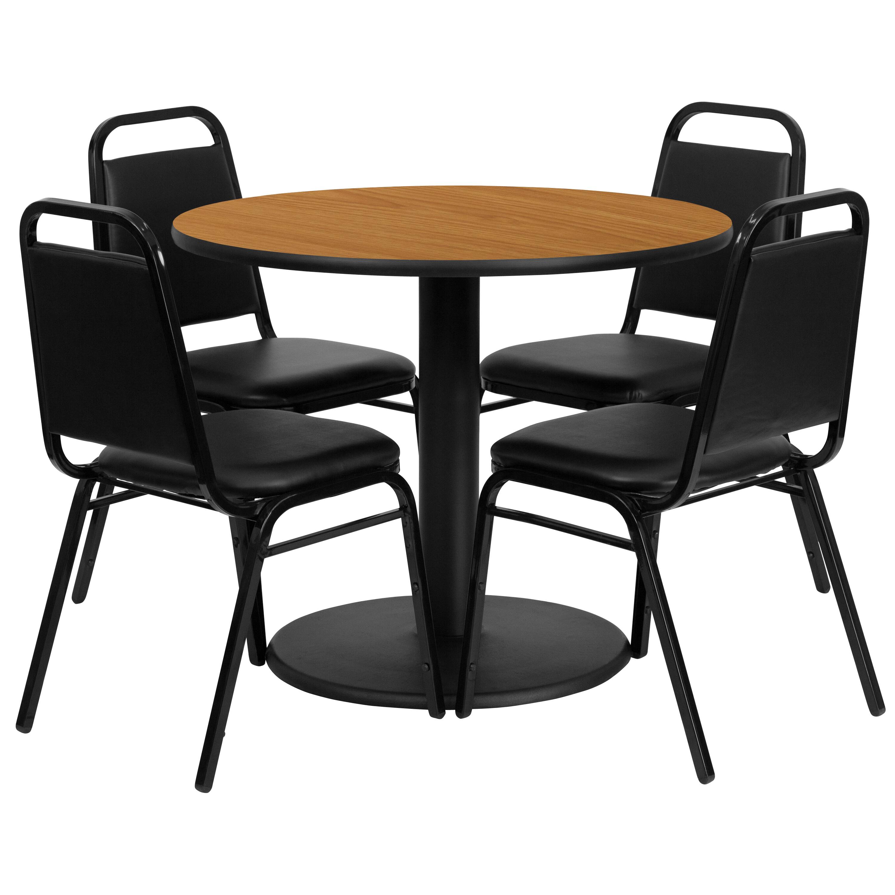 Natural Top/Black Vinyl Seat