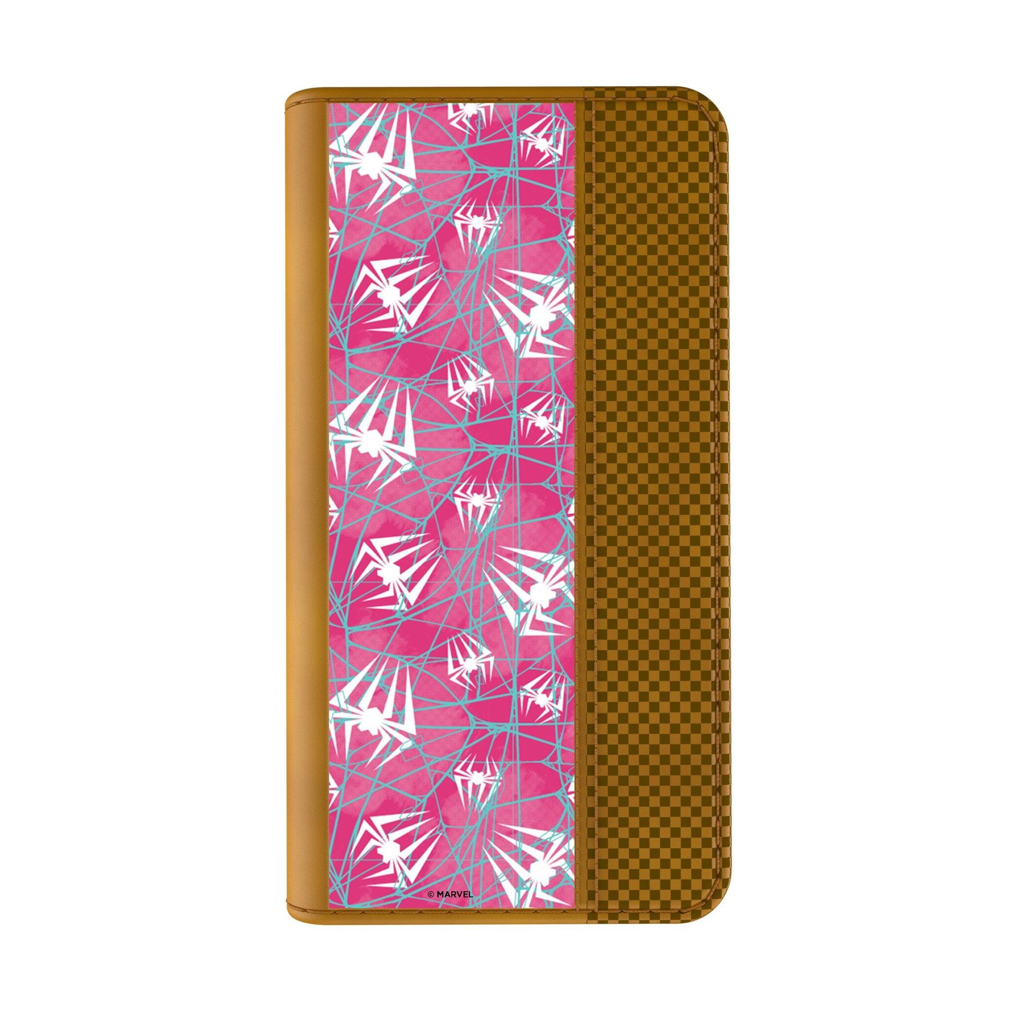 Angle. Keyscaper - Marvel Pattern Folio Phone Case - Apple iPhone 15 - Spider-Gwen.