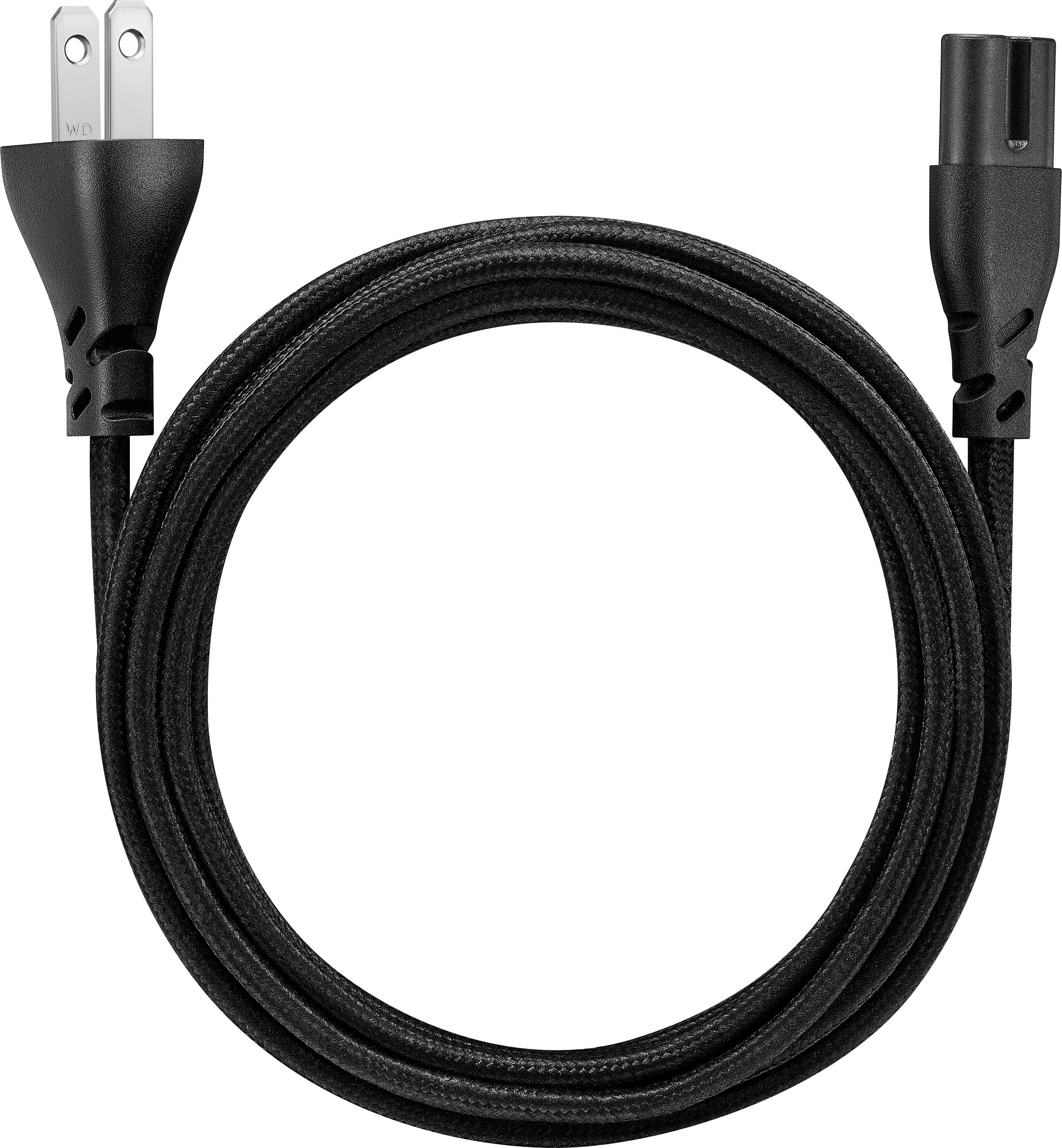 Alt View 14. Rocketfish™ - 8 ft. Non-Polarized Braided Power Cord - Black.