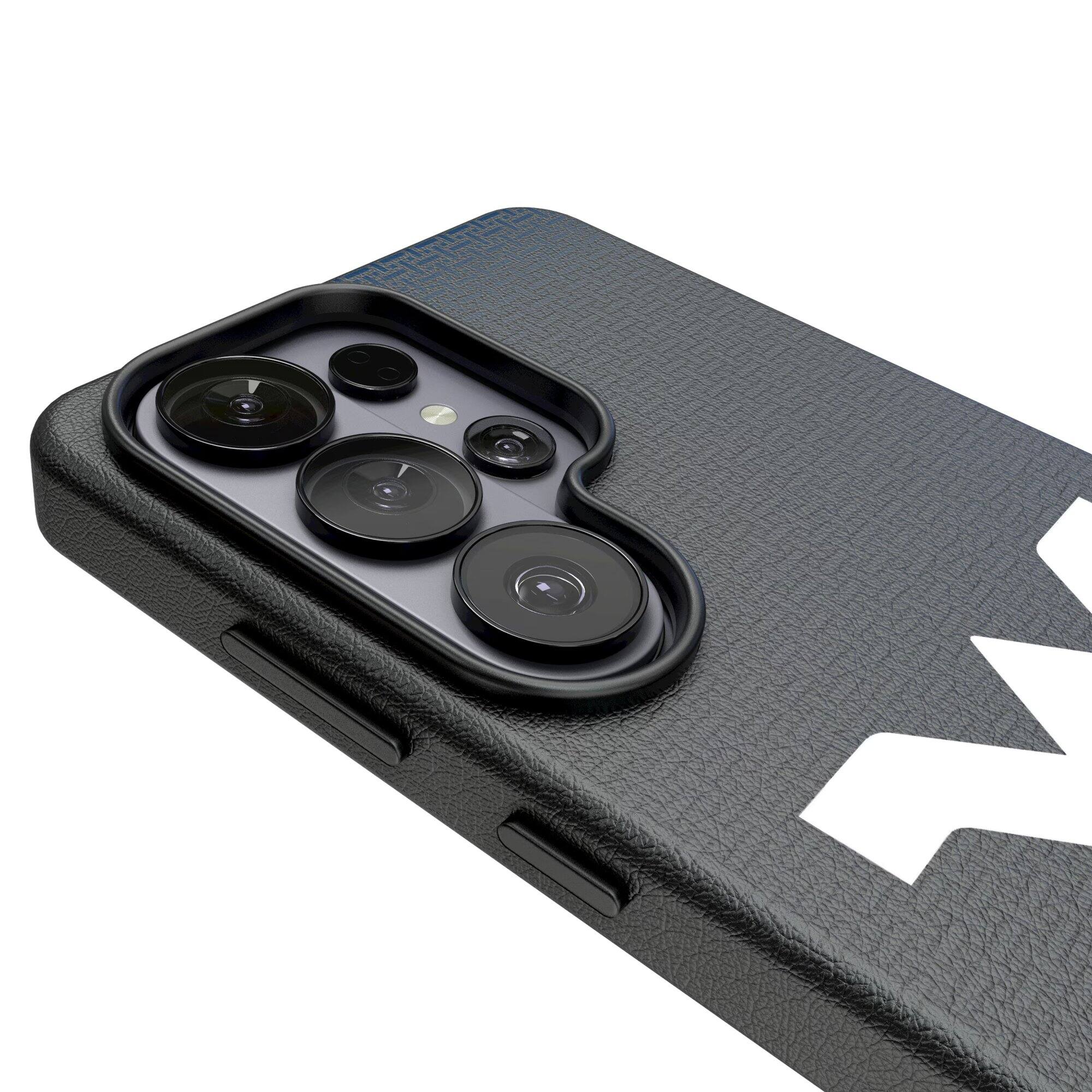Alt View 2. Keyscaper - West Virginia Mountaineers Linen Galaxy Magnetic Bump Case - S26 - Black.