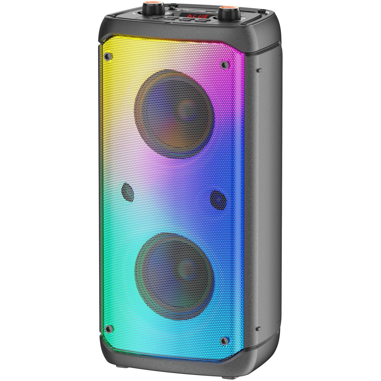 Dazzed Corner - Bluetooth Speaker, Portable Outdoor Party Speaker with Subwoofer - Black