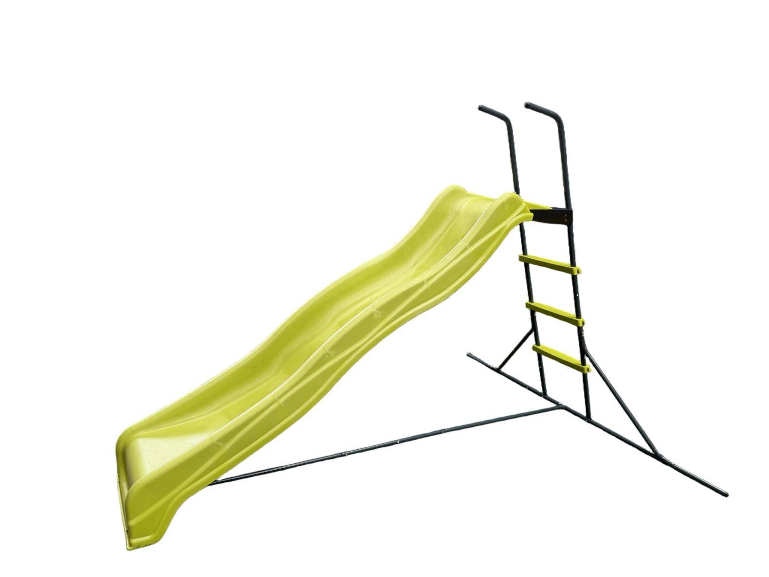 Back. Loheer - 7.8 ft Freestanding Kids Slide, Durable Plastic Playground Slide for Indoor Outdoor Backyard Play - Green.