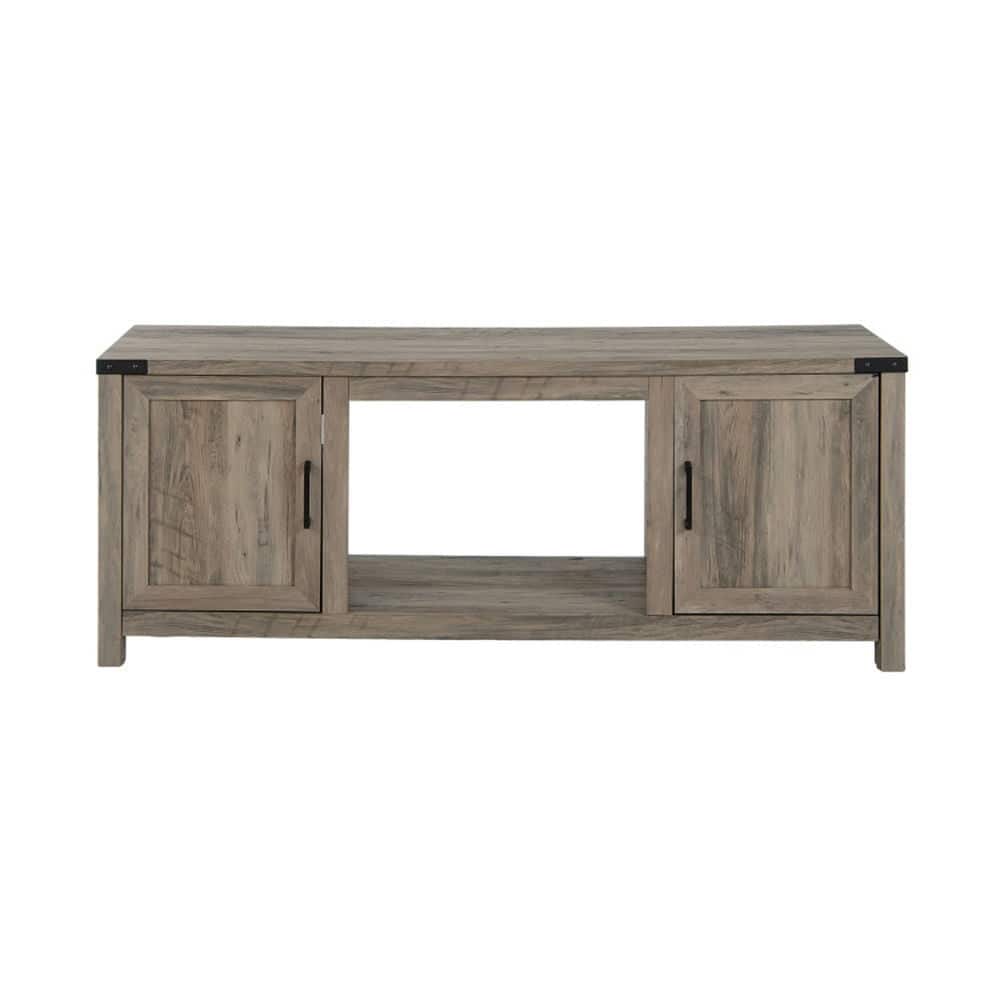Pefilos - Electric Fireplace TV with Storage Cabinets for TVs up 70 Inch-Natural, Mid Century Modern Living Room Bedroom TV Stand - Brown