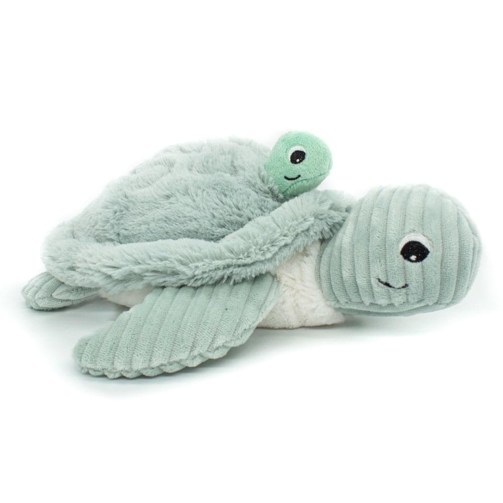 Alt View 1. TriAction Toys - Les Delingos Ptipotos Mom and Baby Sea Turtle Plush | Mint - Green.