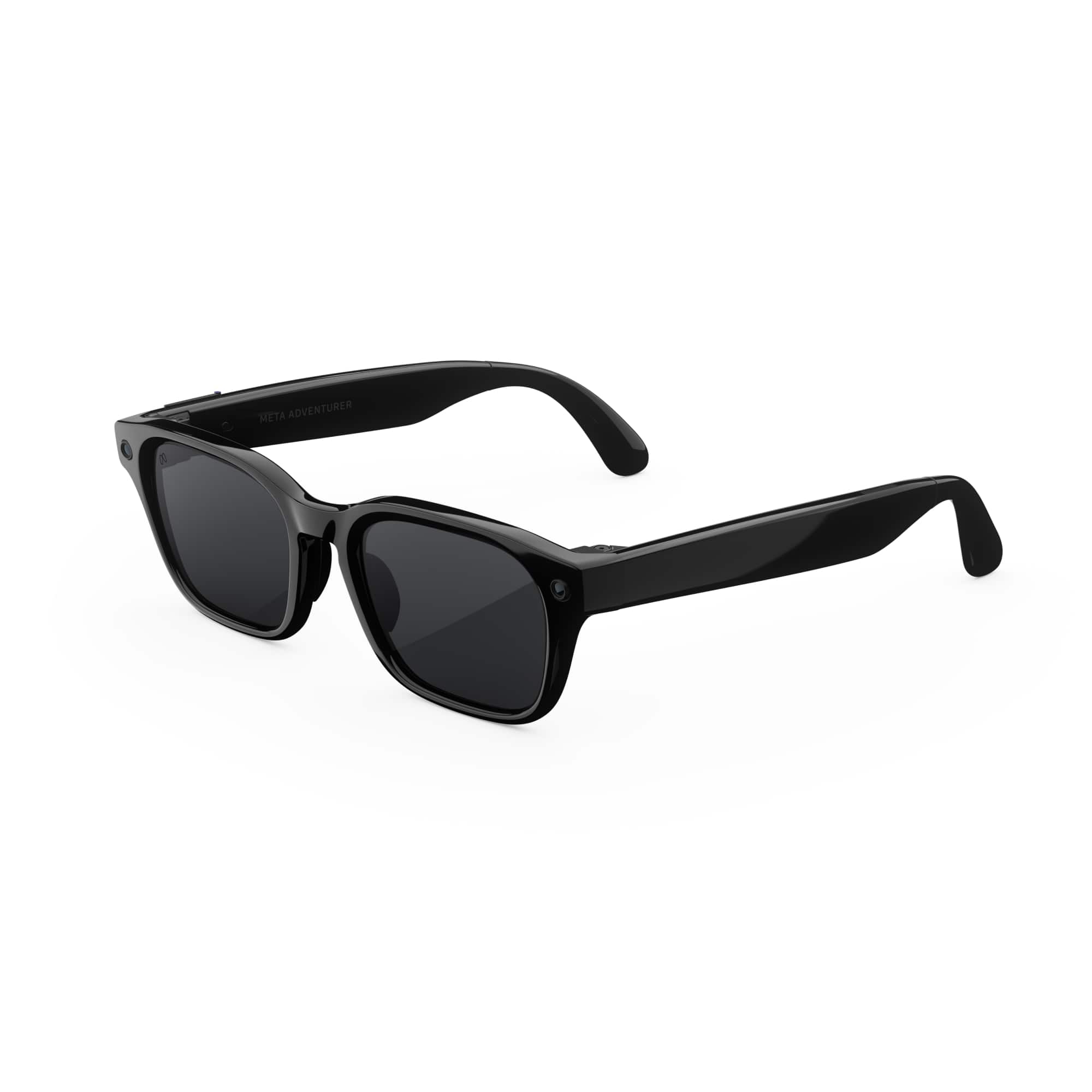 Adventurer Large - Smart AI glasses for Women, Men — Meta AI, 12MP Camera, Live Translate — Polarized Grey Lenses - Classic Black
