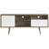 Alt View 18. Costway - Modern TV Stand/Console Cabinet 3 Shelves Storage Drawer Splayed Leg Wood/White - Oak/White.