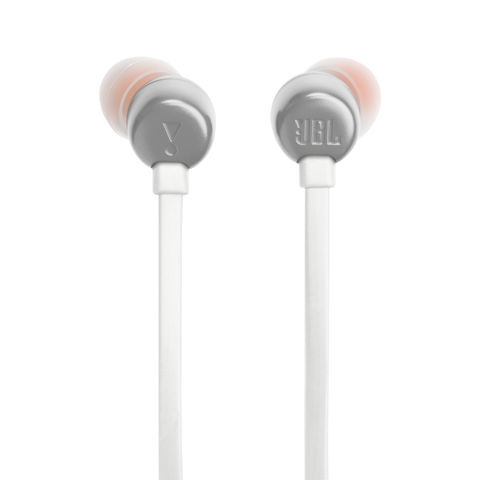 Back. JBL - JBL Tune 310C - Wired Hi-Res in-Ear Headphones, Tangle-Free Flat Cable, 3-Button Remote with Microphone (White) - White.