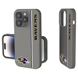 Keyscaper - NFL - Baltimore Ravens iPhone Soft Touch Case - 14 - Gray