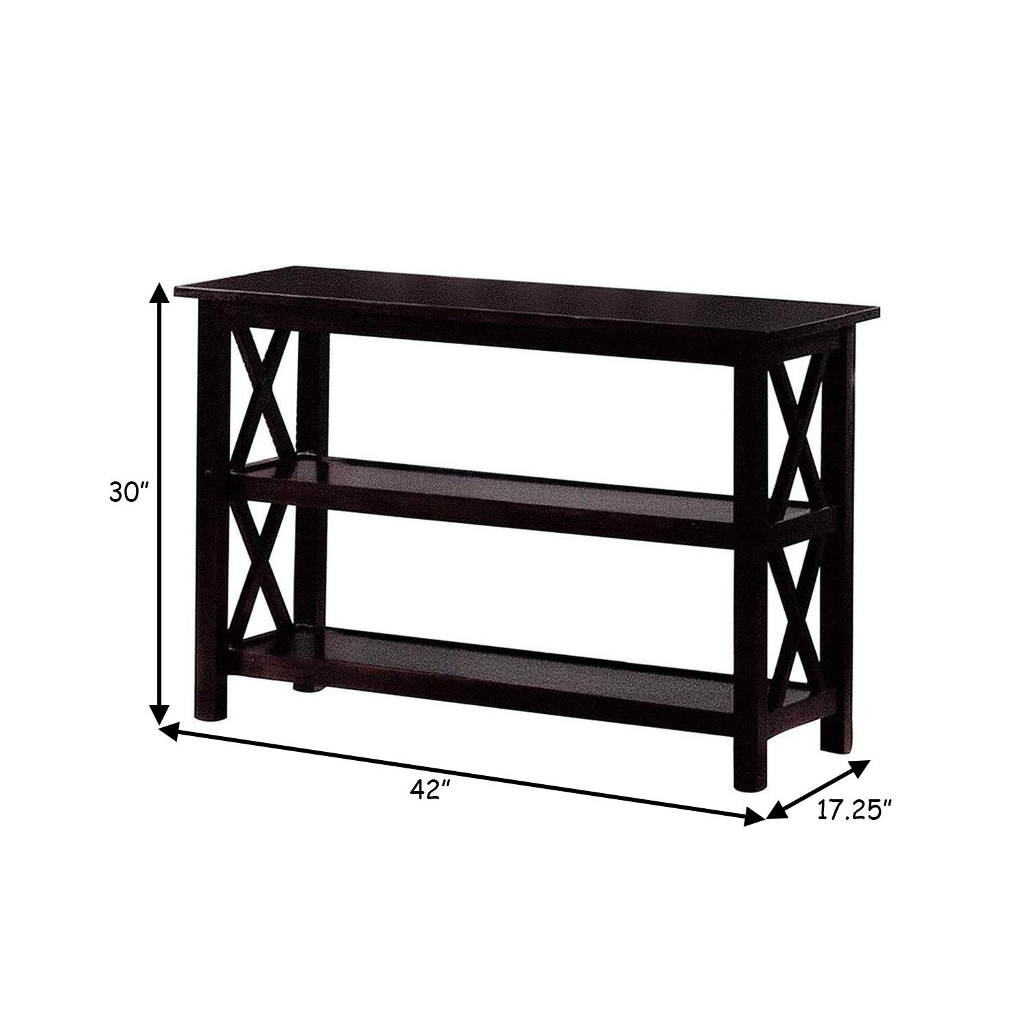Manhattan Lane Transitional Wooden Sofa Table With 