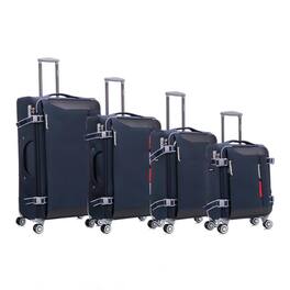 BreeBe - Softside Upright Luggage Set , Lightweight,4-Piece (20//24/28/32) - Blue
