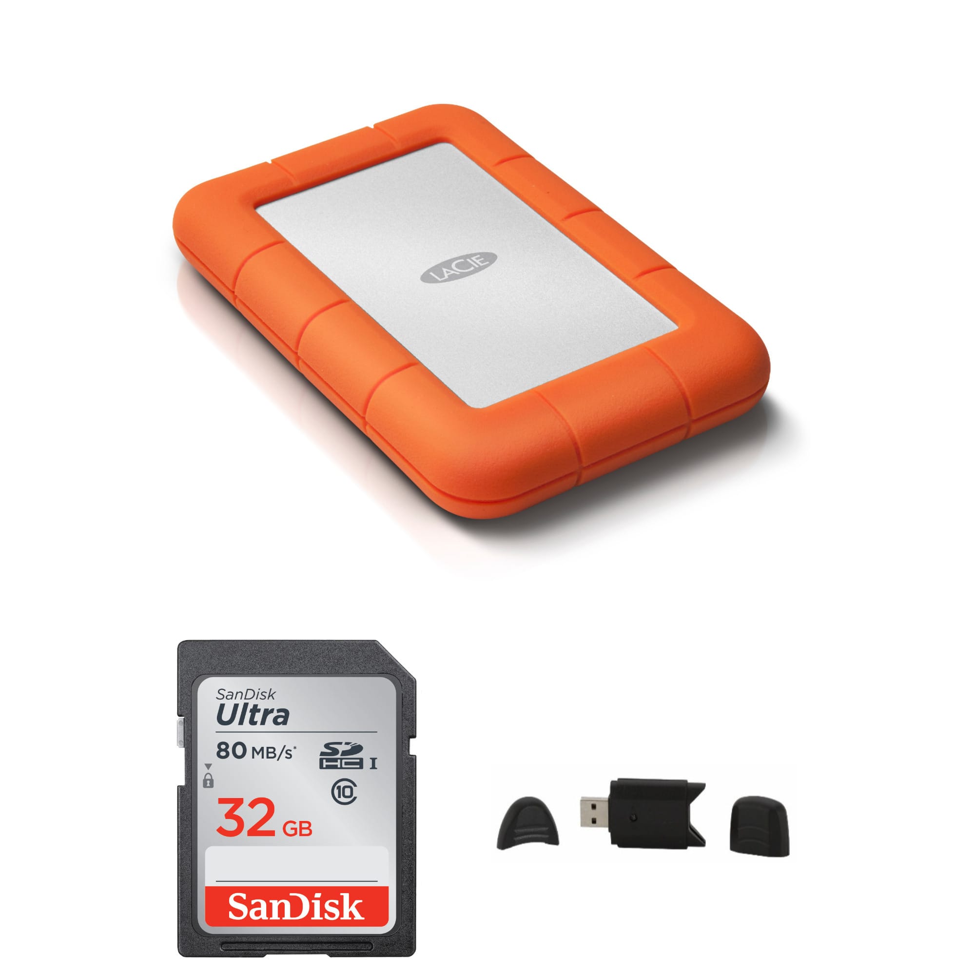 LaCie - Rugged USB 3.0 4TB Mini Hard Drive Bundle