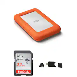 LaCie - Rugged USB 3.0 4TB Mini Hard Drive Bundle