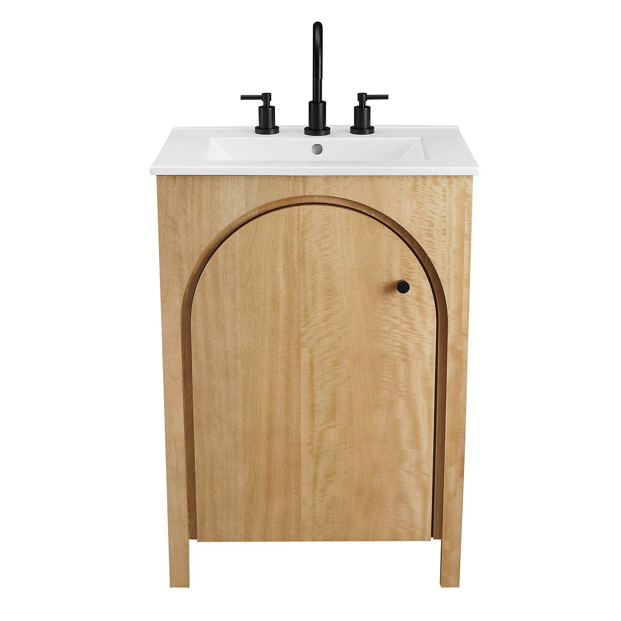 Alt View 4. Modway - Appia Bathroom Vanity Basin Included by Modway - Oak White.