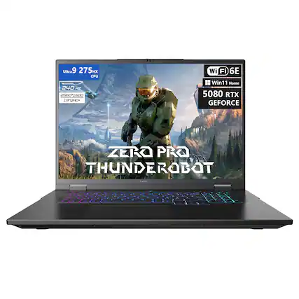 Ultra 9 275H CPU
240 Hz
2560x1600 180Hz+
Wi-Fi 6E
Win11 Home
5080 RTX GEFORCE
ZERO PRO THUNDEROBOT