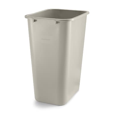 Front. Coastwide Professional - Coastwide Professional Plastic Trash Can, 10.25 Gallon, Beige (CW56434) - Beige.