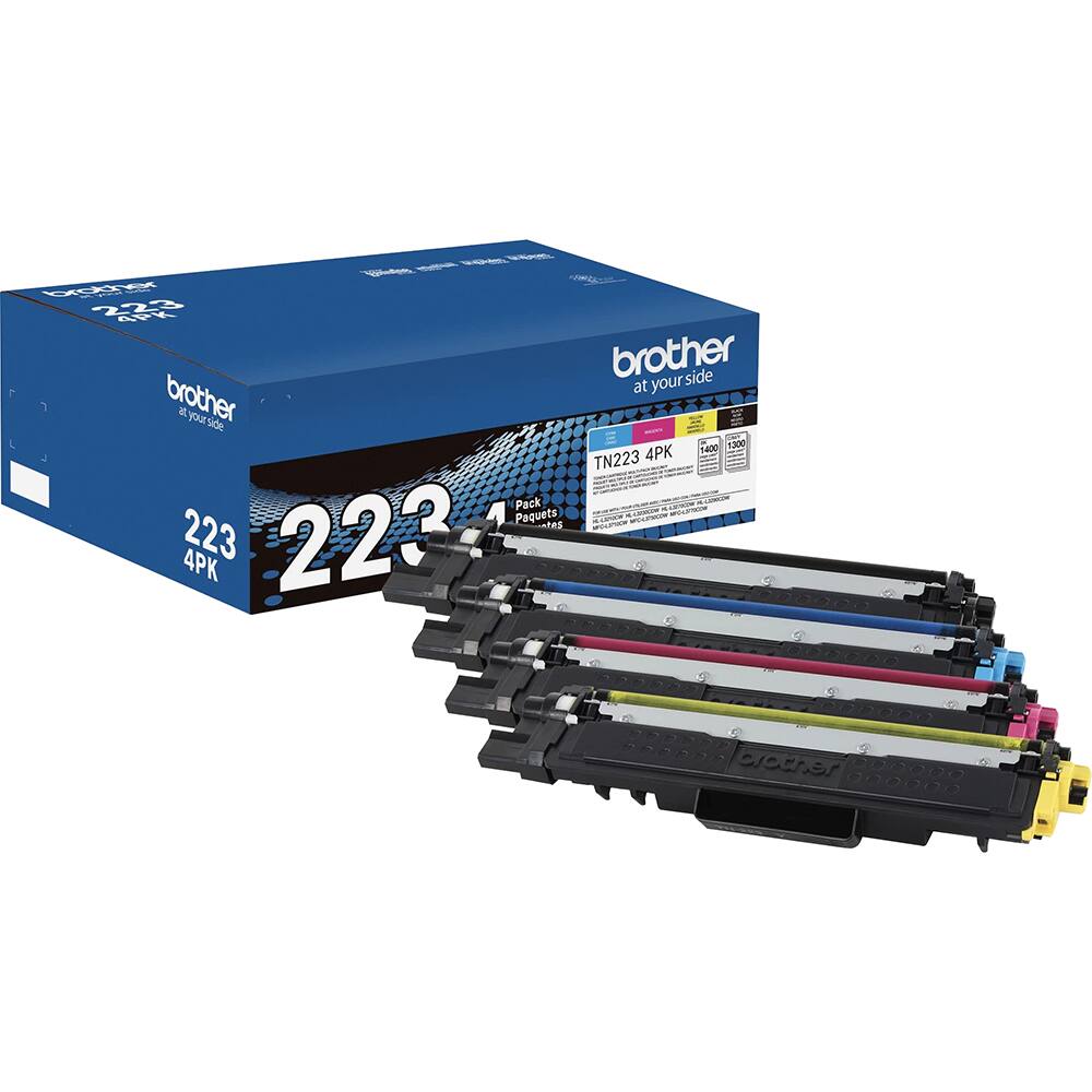 - Brother TN223 4PK Ink Cartridges
- Pack of 4
- Brother at your side