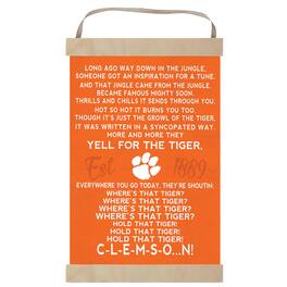 Jardine - Clemson Tigers Fight Song Banner Sign - Orange