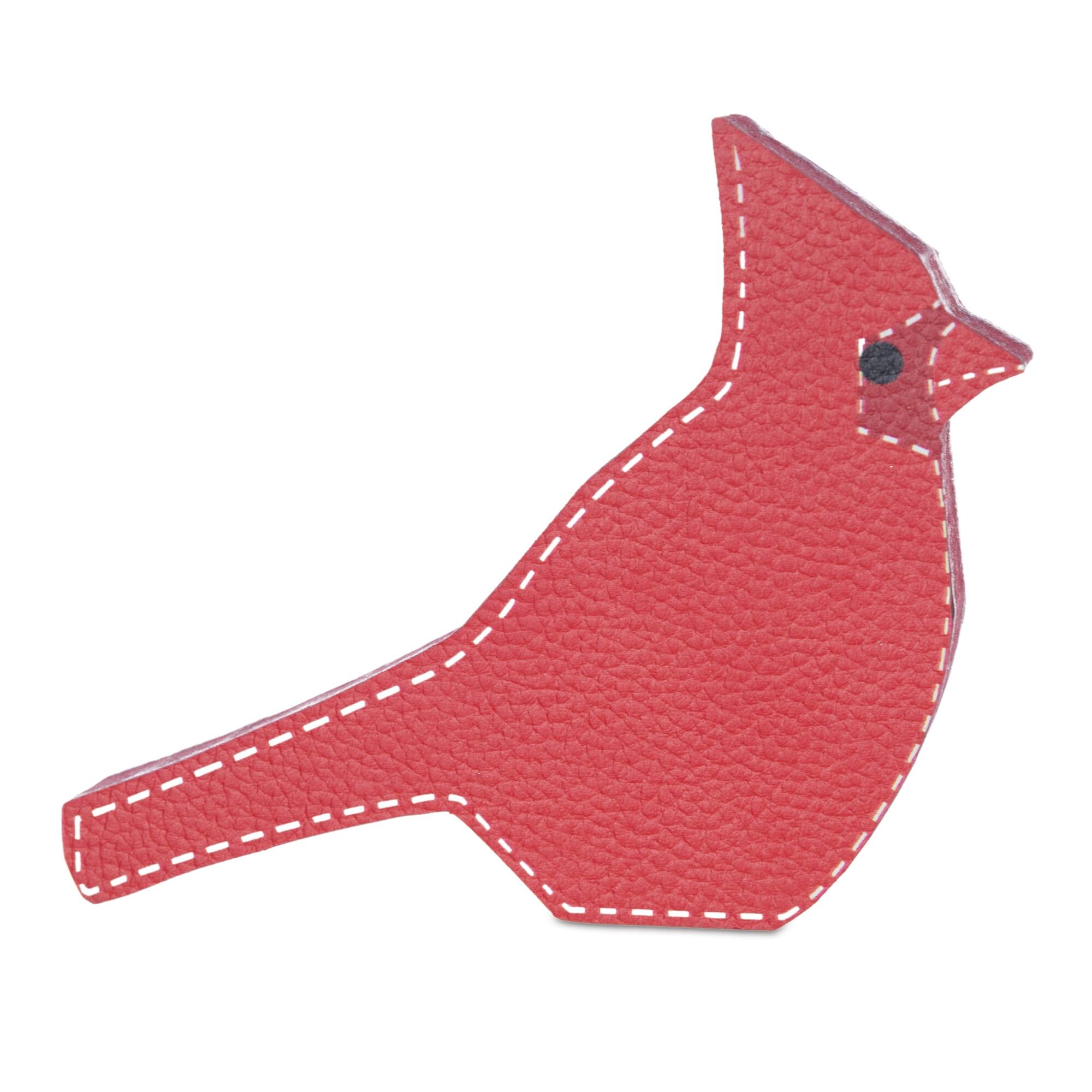 Angle. BreeBe - Cardinal Bird Shelf Sitter (Set of 3) - Red.