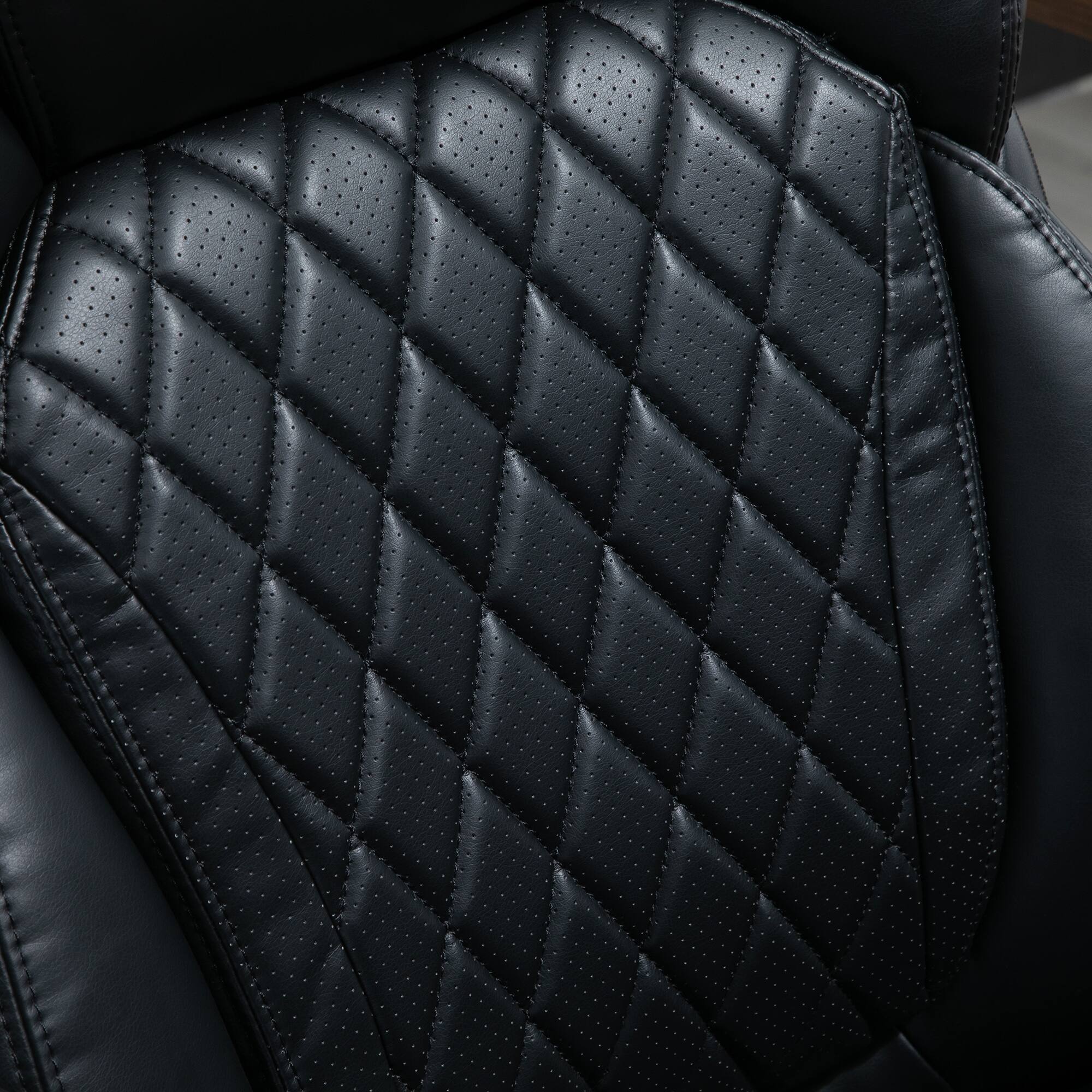 Alt View 8. Vinsetto - Big and Tall Executive Office Chair with Wide Seat, Computer Desk Chair with High Back Diamond Stitching - Black.