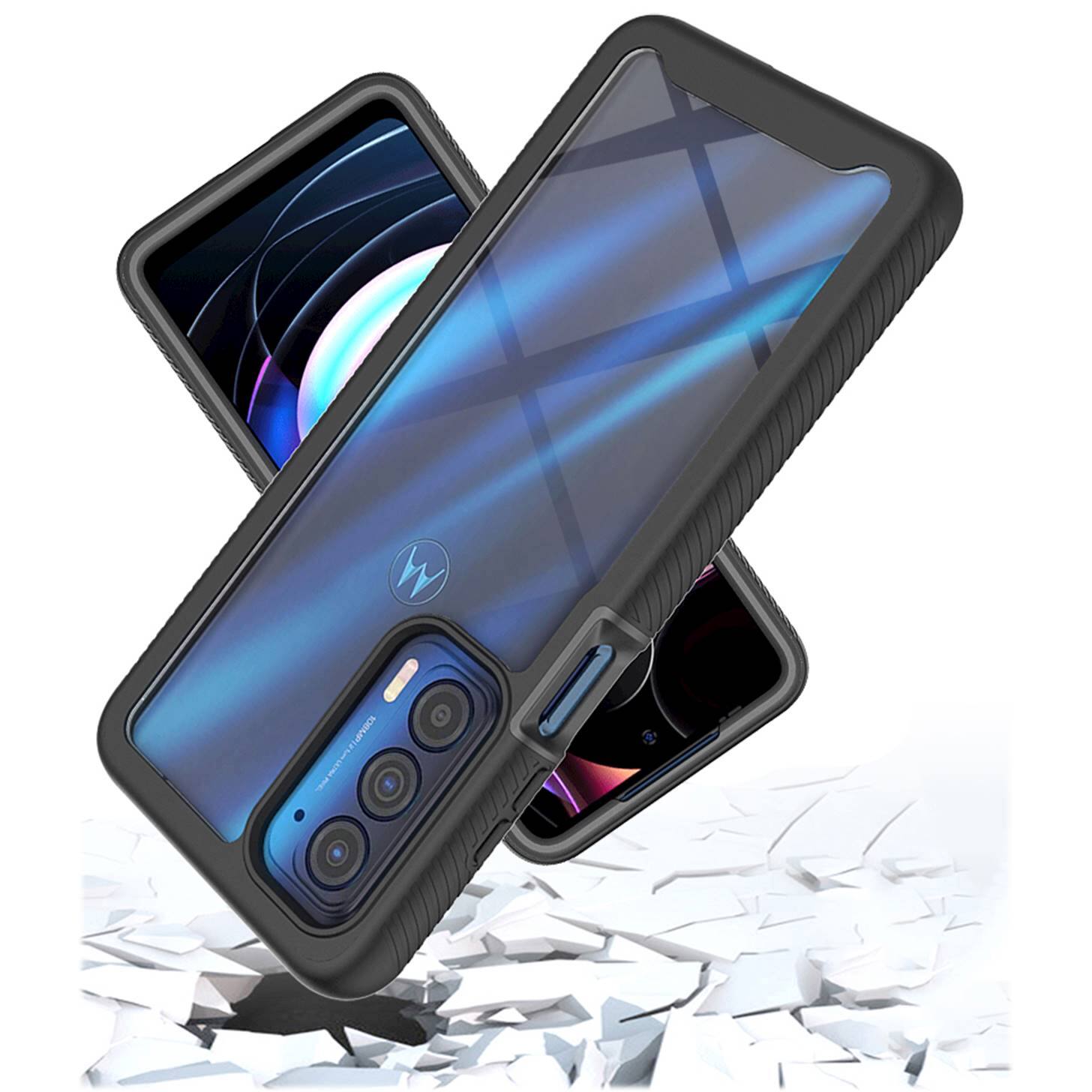 Alt View 15. SaharaCase - GRIP Series Case for Motorola Edge (2021) - Black.